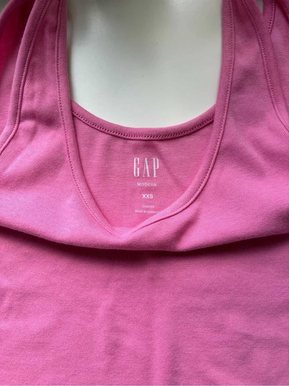 GAP Pink Ribbed Tank Top - Picture 2 of 3